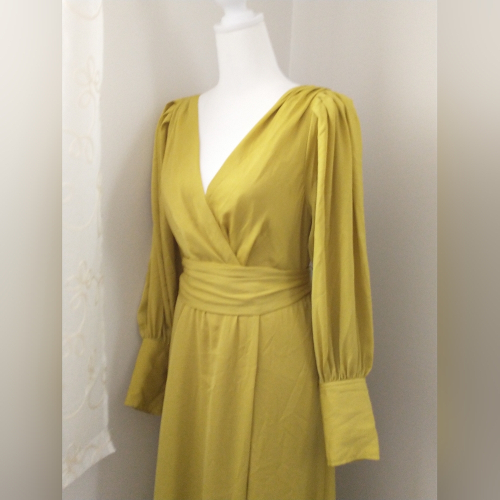 Banana Republic belted surplice midi dress 10 petite - Picture 7 of 14
